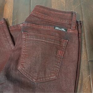 Miss Me Jeans Womens Size 29 Standard Skinny Deep Red Stretch Denim Pants